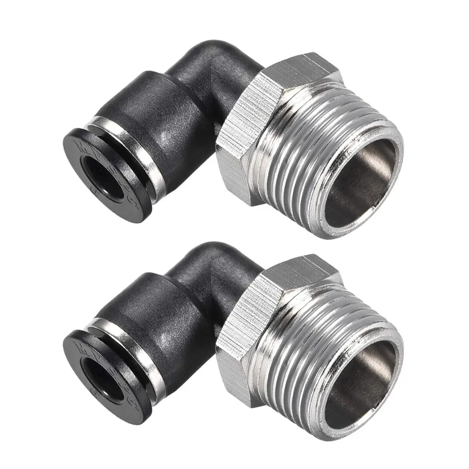Sourcing Map MPL6-03 Raccord Pneumatique Coudé 6mm Lot 2