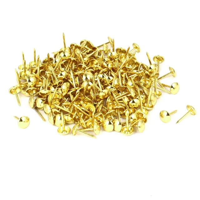 sourcing map Clou Tapissier Doré 8x15mm Lot 200 Métal