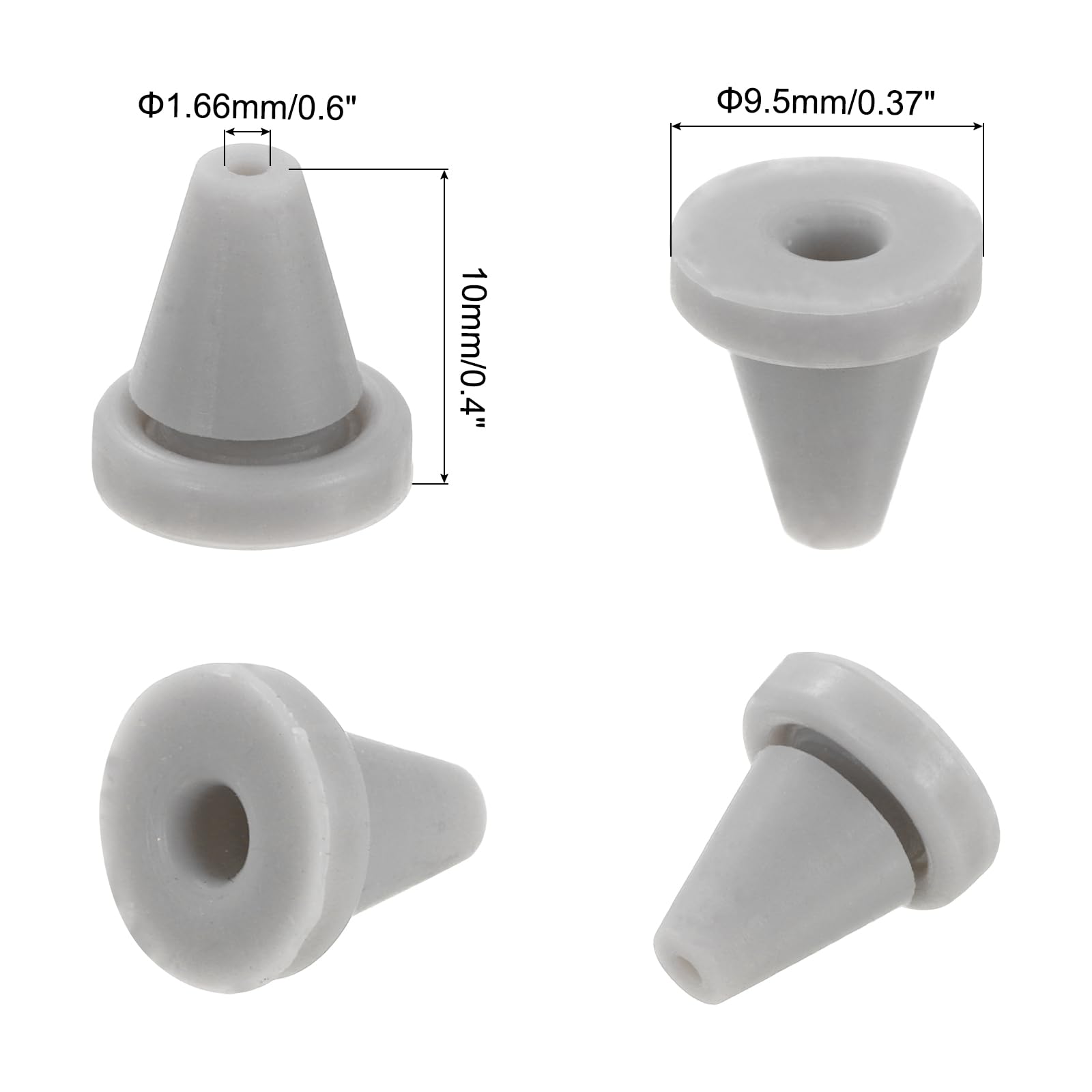 Sourcingmap Home & Garden Embout Pommeau Douche Silicone Gris Lot 100
