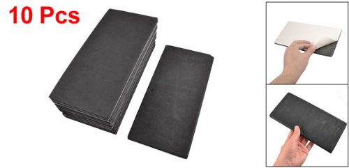 sourcingmap Patin Mousse Ponceuse Noir Rectangulaire Lot de 10
