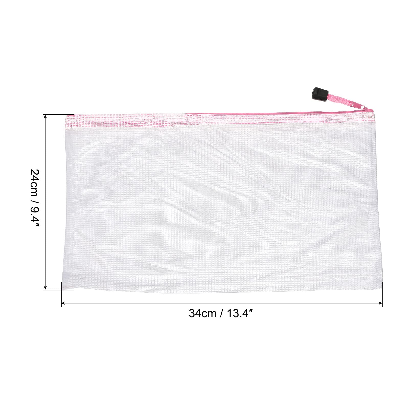 sourcing map pochette zip A4 rose lot 12 PVC