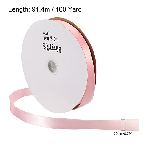 Sourcing Map Ruban Satin Lavande 20 mm x 91,4 m Rouleau Large