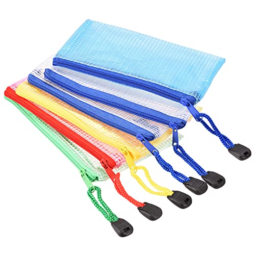 Sourcingmap pochette A6 zip couleurs assorties lot de 6