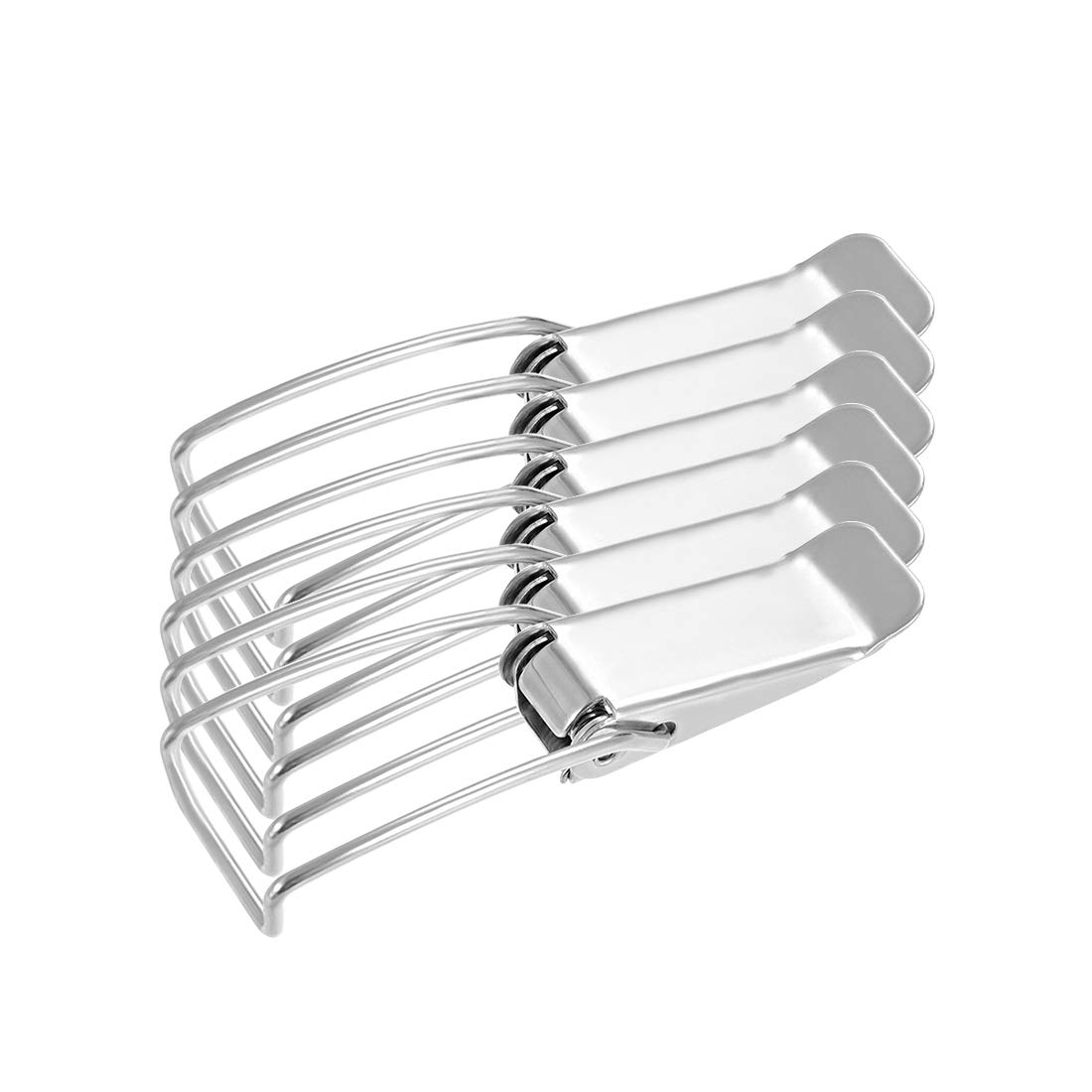 Sourcingmap Home 201 fermoir levier inox ressort lot 6
