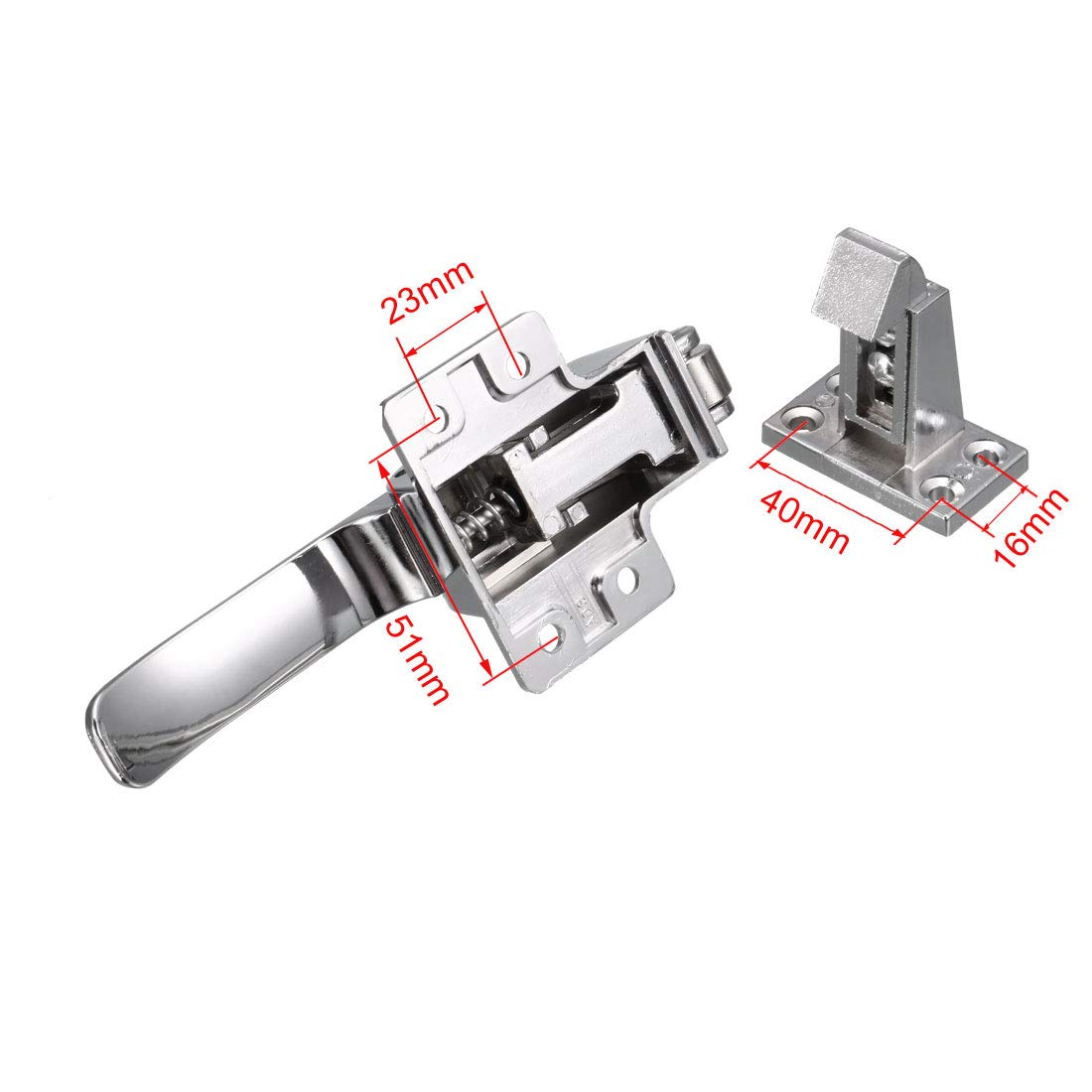 sourcingmap Loquet Poignée Porte Congélateur Zinc Réglable