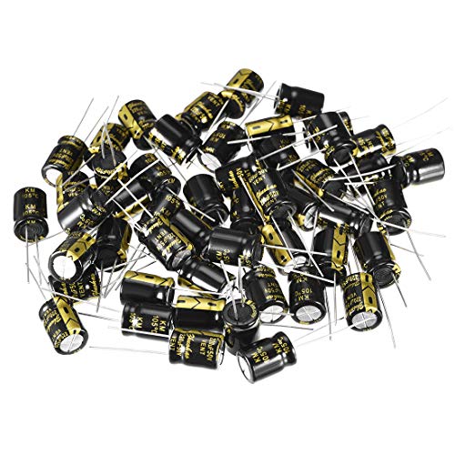 sourcing map 220uF 50V condensateur électrolytique 10x13mm lot 50