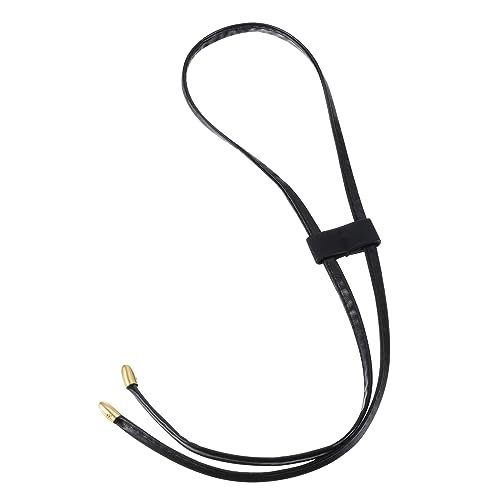 Sourcingmap Cordon Serrage Sac Cuir PU Noir 85,5cm
