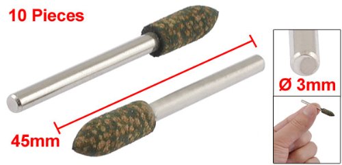 Sourcingmap Industrial pointe abrasive 5x15 mm verte x10