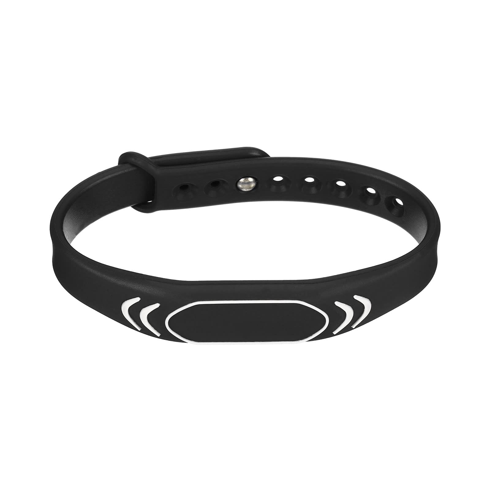 sourcing map Bracelet RFID 13,56 MHz Silicone Noir Réglable