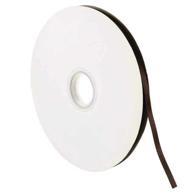 sourcing map ruban satin marron 7mmx91,4m rouleau double face