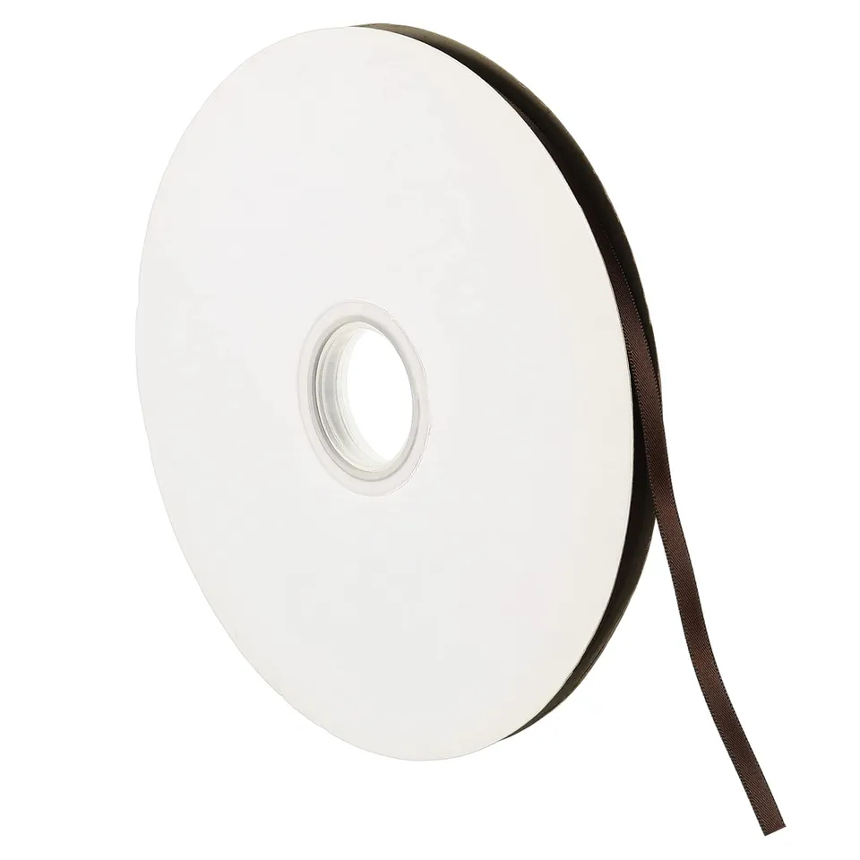 sourcing map ruban satin marron 7mmx91,4m rouleau double face