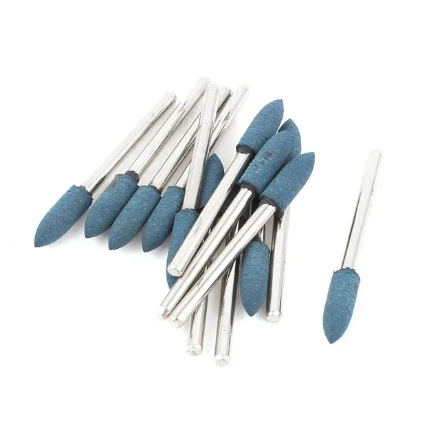 Sourcingmap Pointe à meuler caoutchouc bleu 5x15mm lot 12