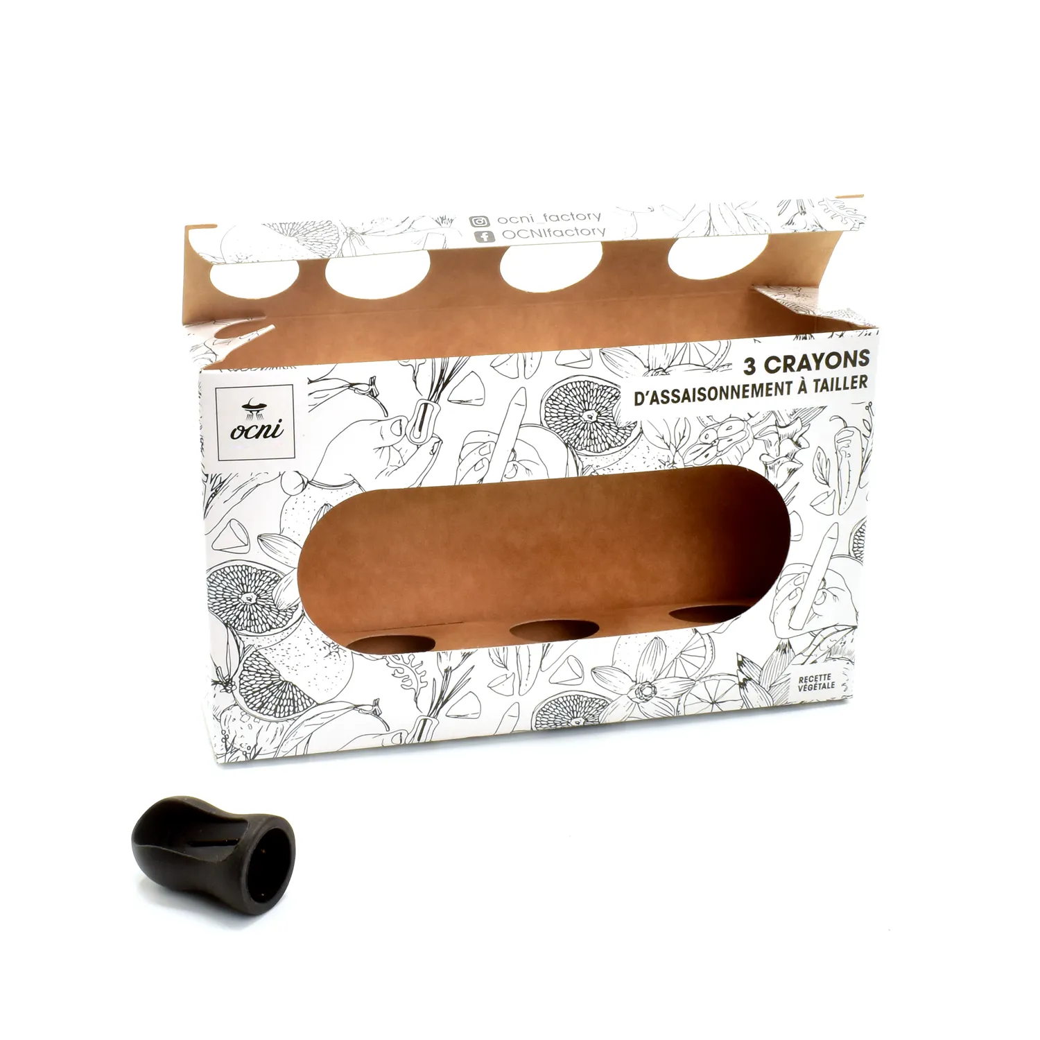 OCNI Boîtes cadeaux box 3 crayons + taille-crayon carton