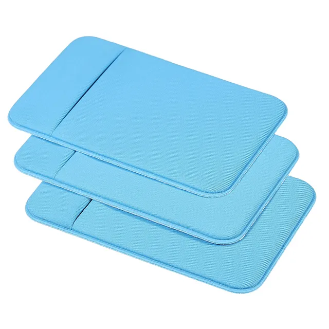 sourcing map porte-carte téléphone spandex bleu ciel lot de 3