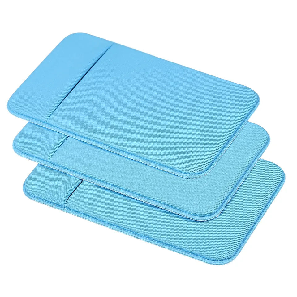 sourcing map porte-carte téléphone spandex bleu ciel lot de 3