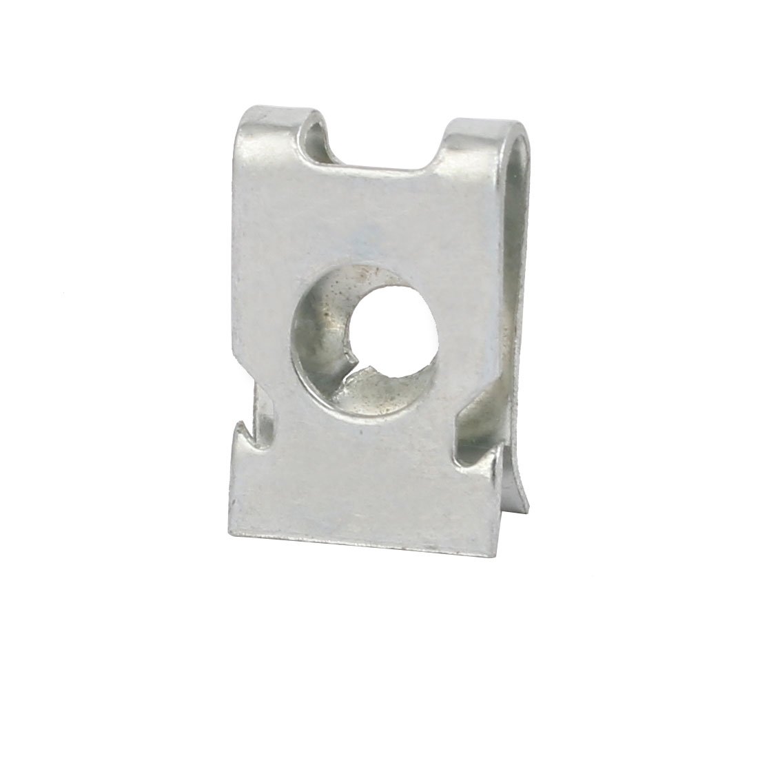 sourcing map Écrou U M4 clips carénage auto 20pcs acier argent