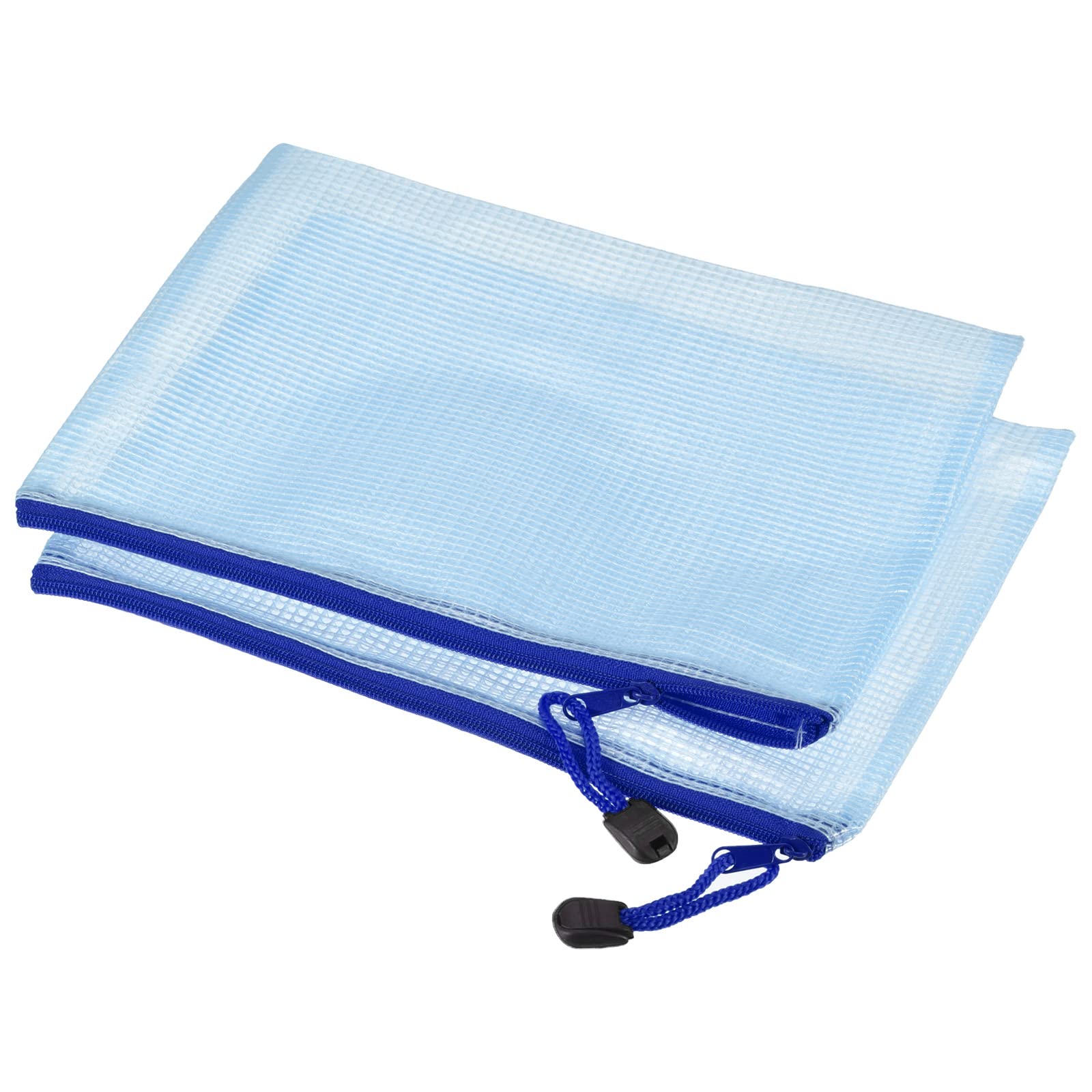sourcing map Pochette zip A3 bleue x3 PVC grand format