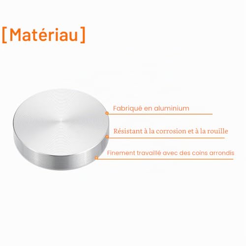 Sourcingmap Home & Garden Disque alu argent M8 30 mm x4