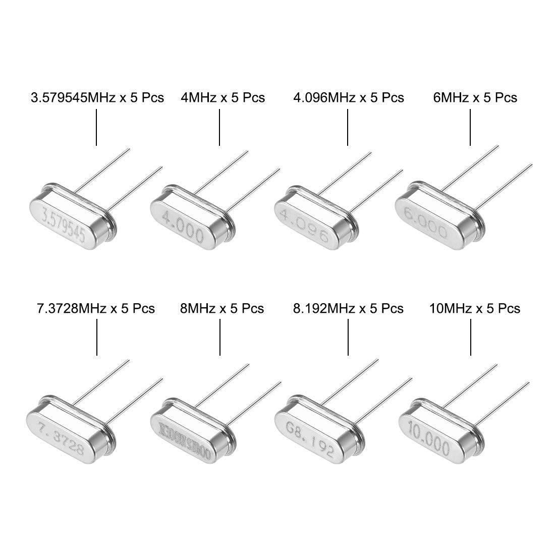 sourcing map HC-49S quartz oscillateur 3,5-10MHz 40 pcs DIP