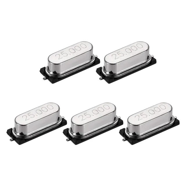 sourcing map Oscillateur Quartz 25MHz 5Pcs CMS 49SMD