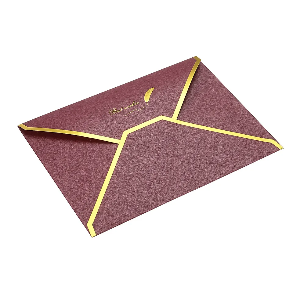 Sourcing Map B6 Enveloppe Vin Rouge Lot 20 Mariage