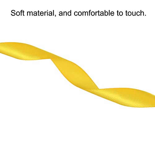 sourcing map Ruban Satin Jaune 20mmx91,4m Rouleau