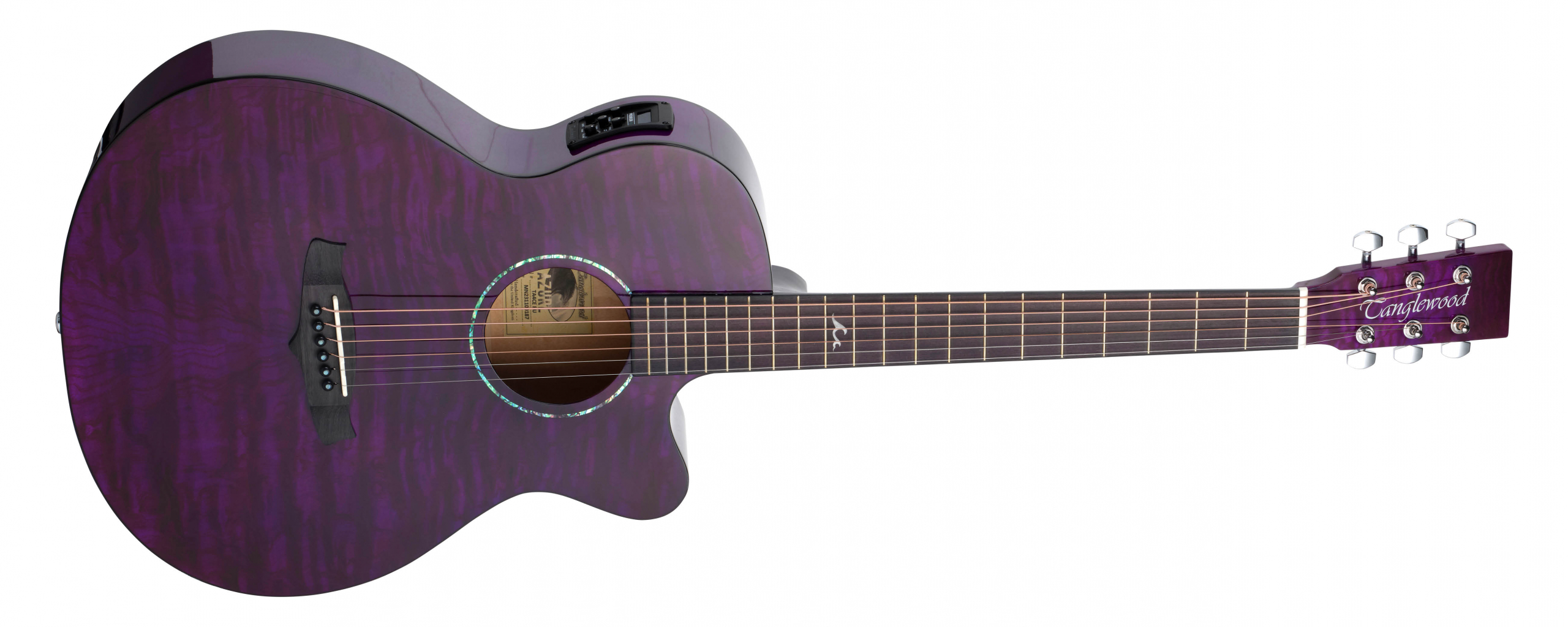 Tanglewood Azure TA4CEPU guitare folk violette électro