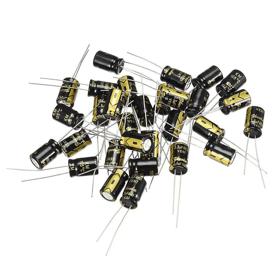sourcing map 3.3uF 400V condensateur électrolytique 30pc 8x12mm