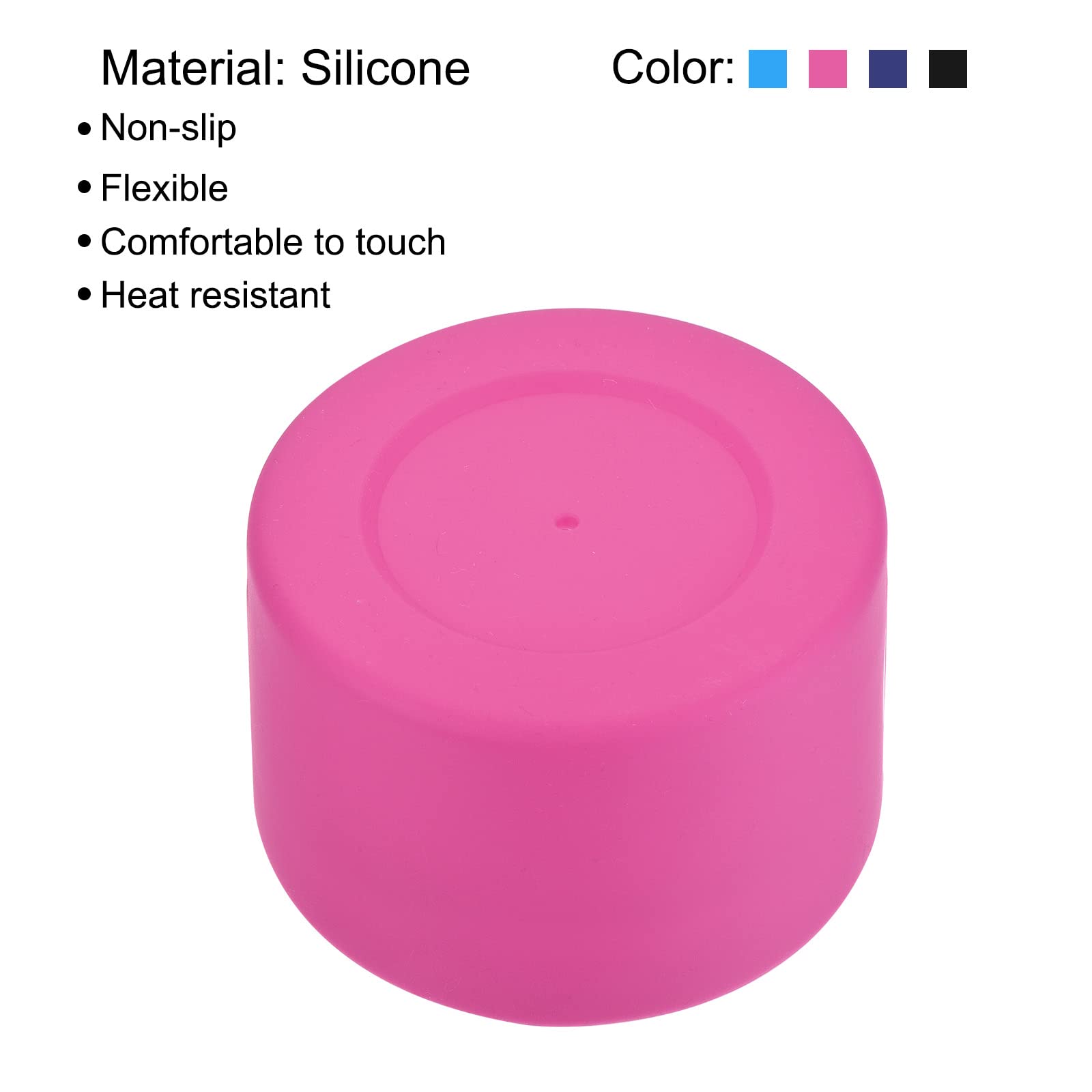 SOURCINGMAP Home & Garden protège-bouteille silicone 75mm 4 couleurs lot 4