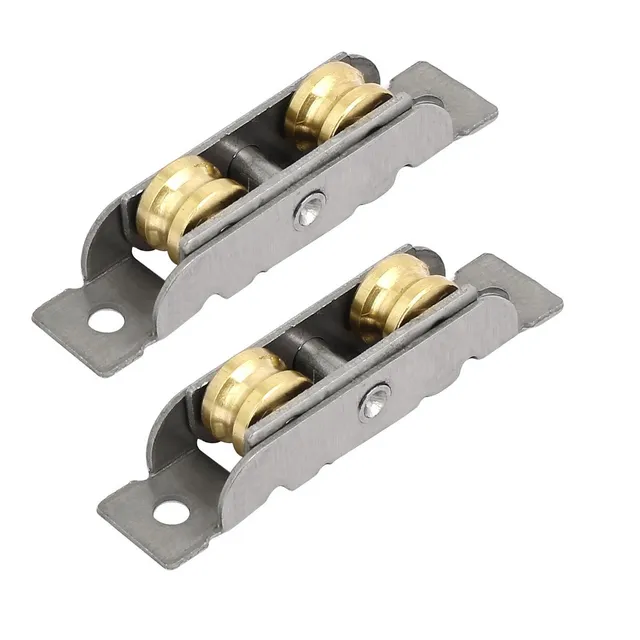 Sourcingmap Industrial poulie fenêtre double roue 12x8mm 2pcs