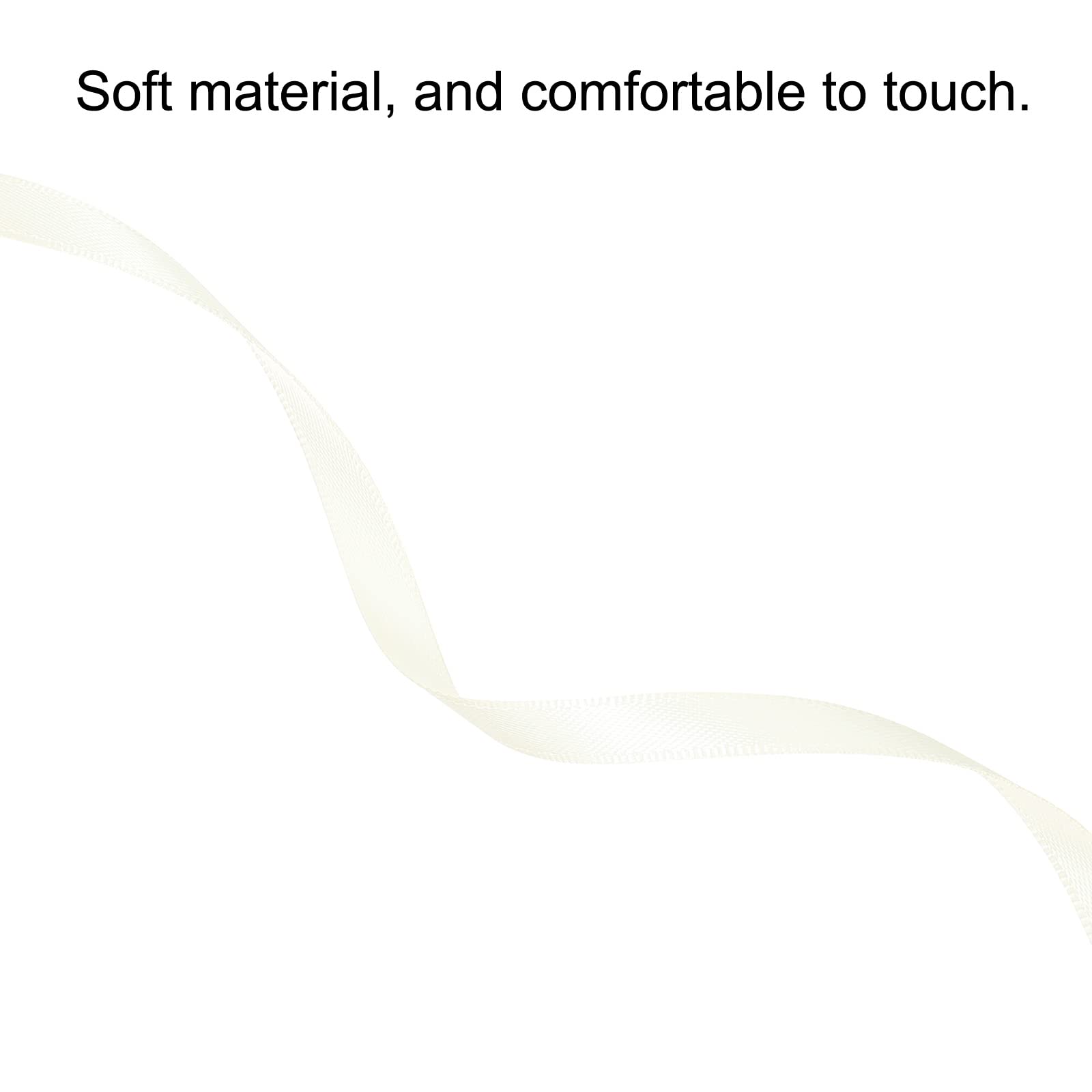 Sourcing Map ruban satin blanc bougie 7mm x 91,4m