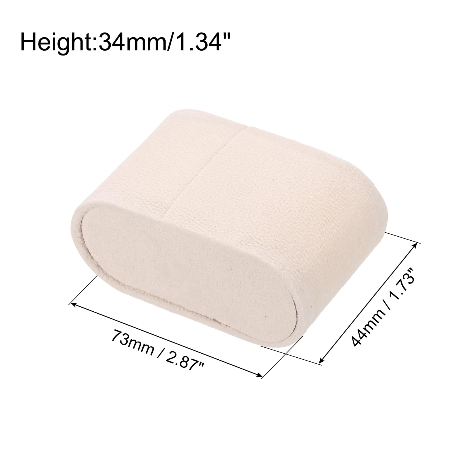 Sourcing Map Lot 10 coussins montre flanelle beige 73mm