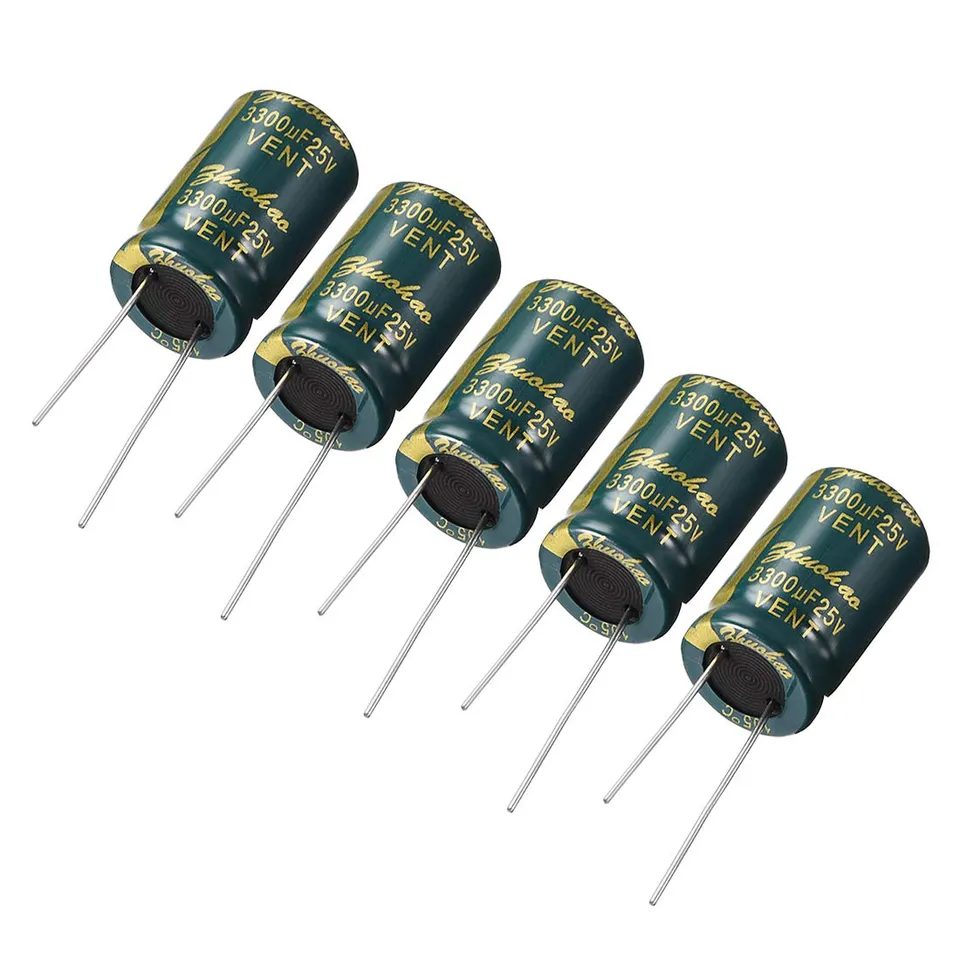 sourcing map 3300uF 25V condensateur électrolytique 5pcs ESR