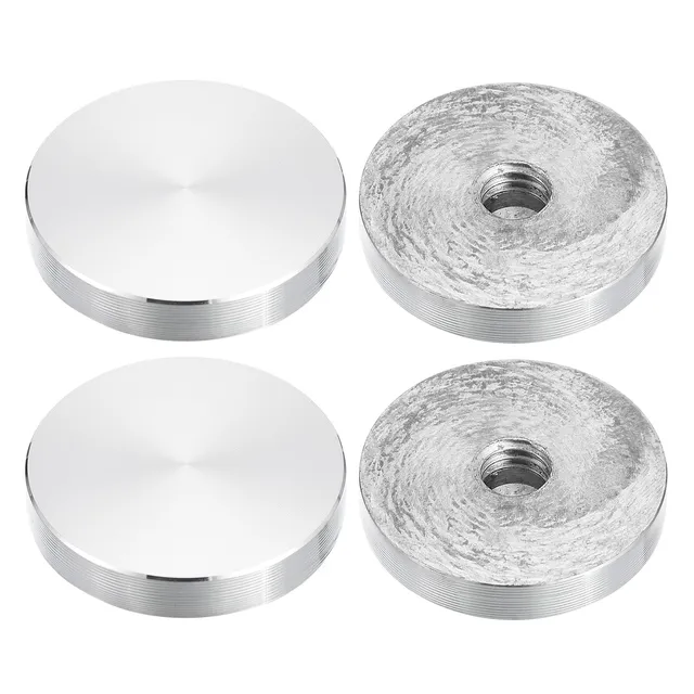 Sourcingmap Disque Aluminium Rond 40mm Argent 4 Pièces