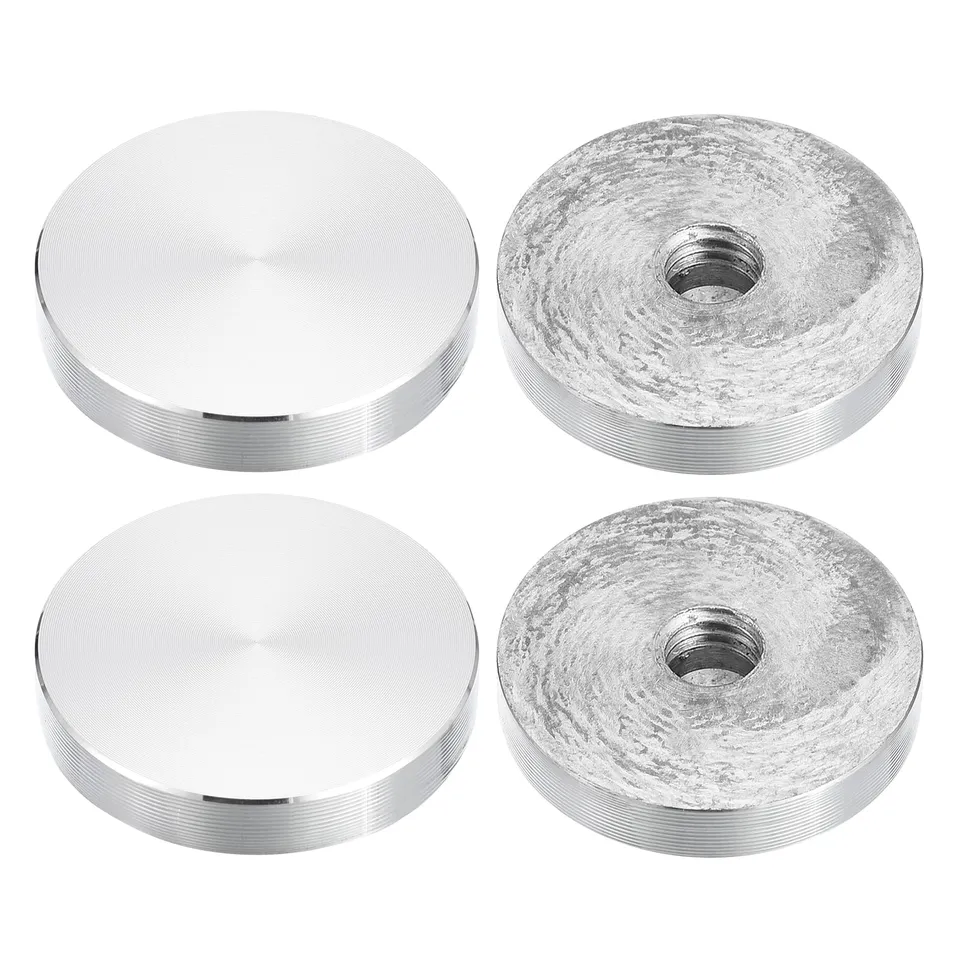 Sourcingmap Disque Aluminium Rond 40mm Argent 4 Pièces