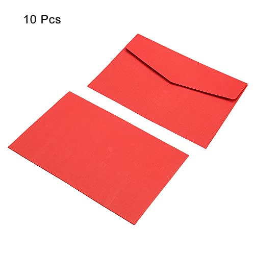 sourcing map Enveloppe Rouge 11x16cm Lot 10 Cartes