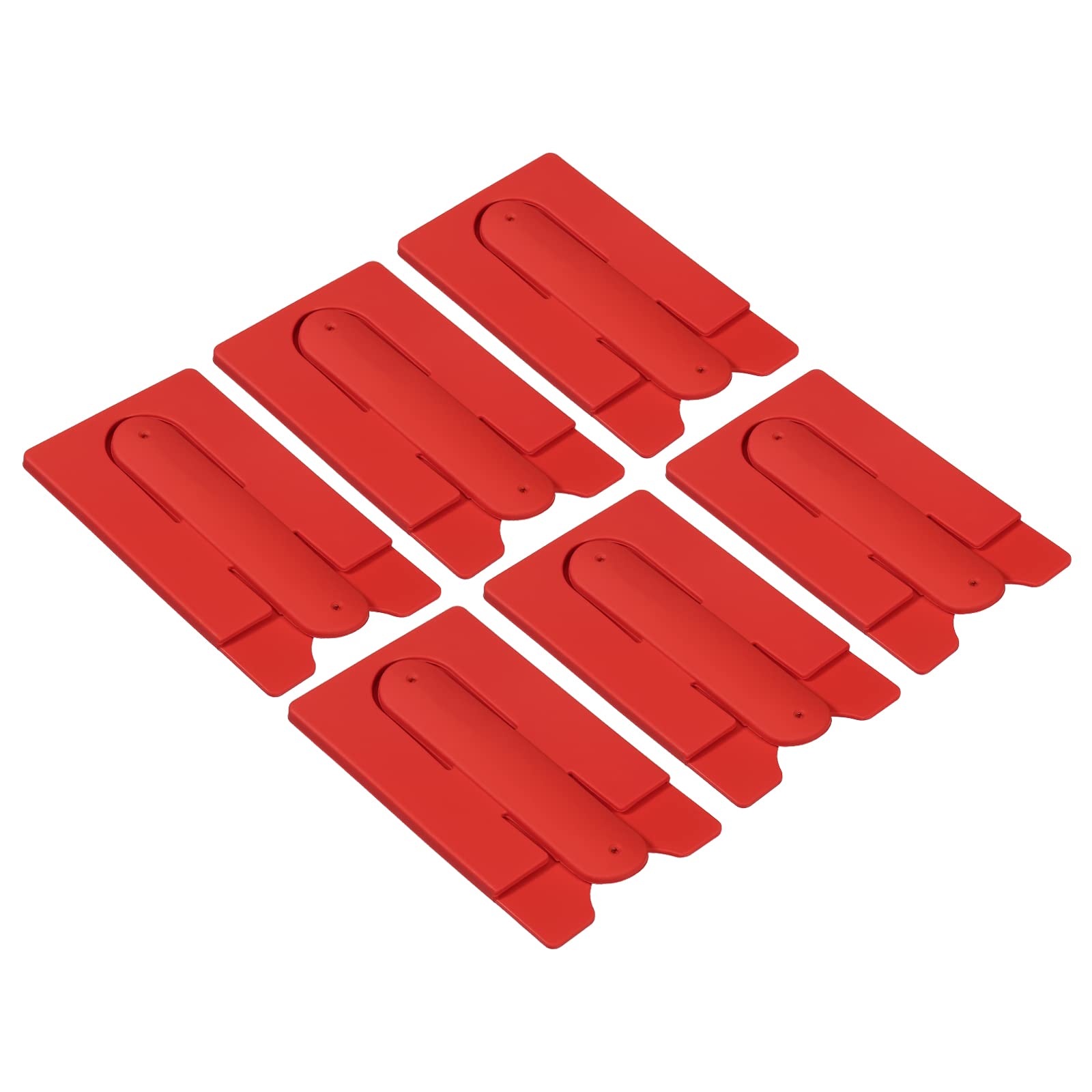sourcing map porte-carte téléphone silicone rouge lot de 6