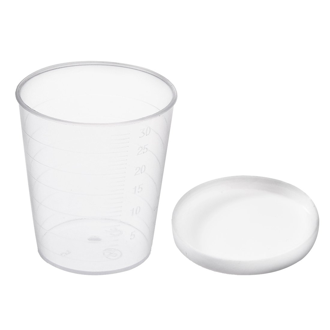sourcing map béchers gradués 30mL gobelet mesure x10 transparent