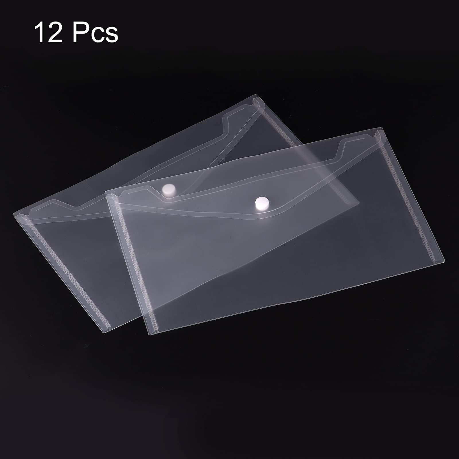 sourcing map pochette A4 bouton pression mate lot de 12