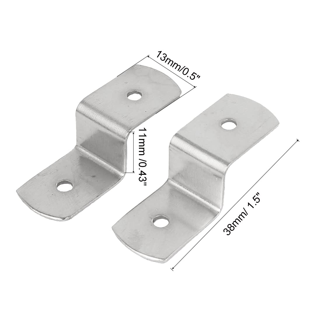 sourcingmap Home & Garden supports cadre Z 38mm argent 20pcs