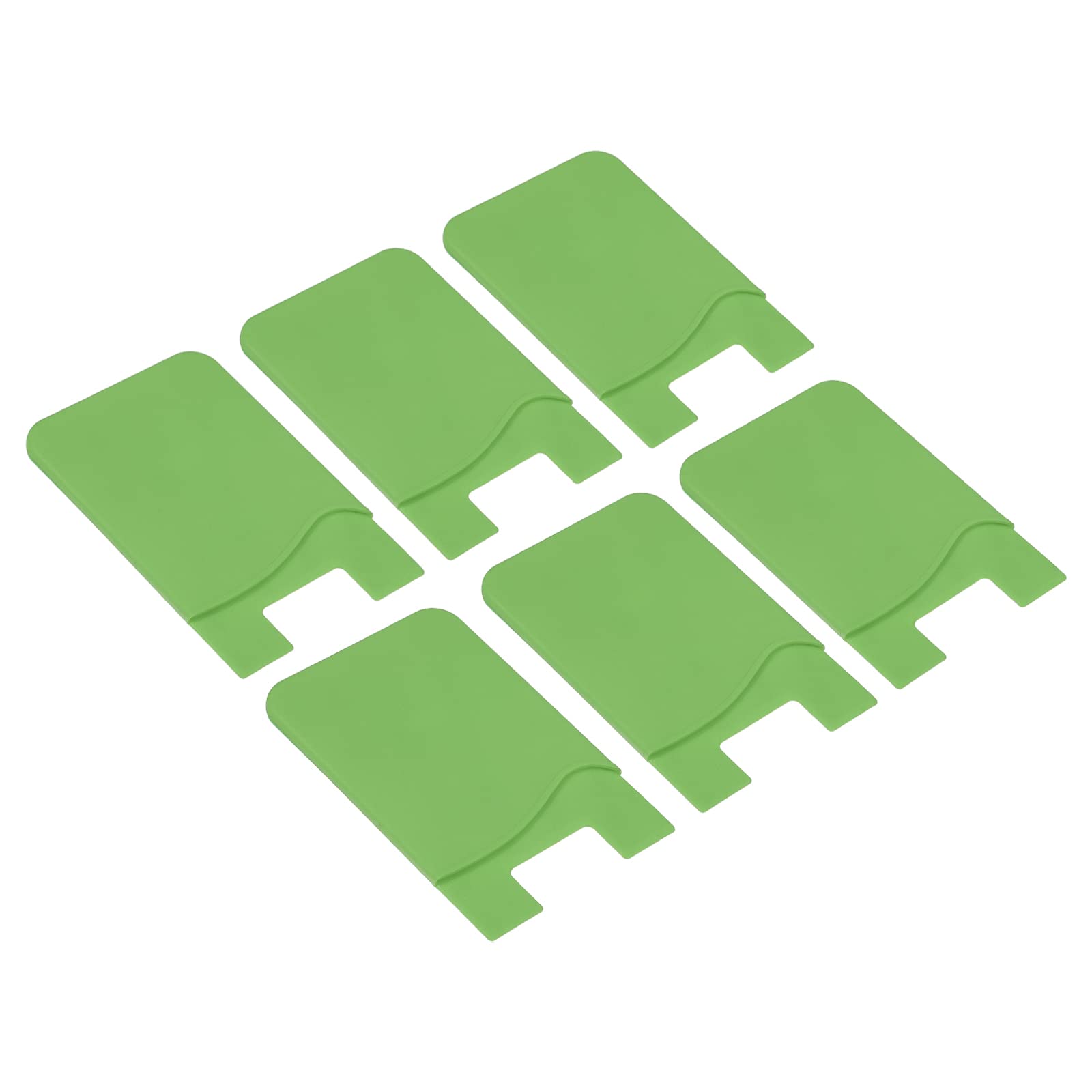 sourcing map Porte-carte adhésif téléphone silicone vert x6