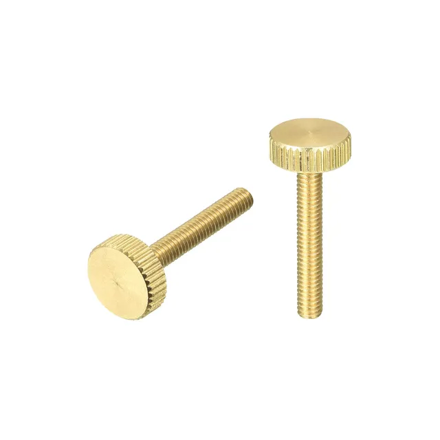 Sourcingmap Vis Moletée Laiton M4x25mm Tête 12mm Lot 2