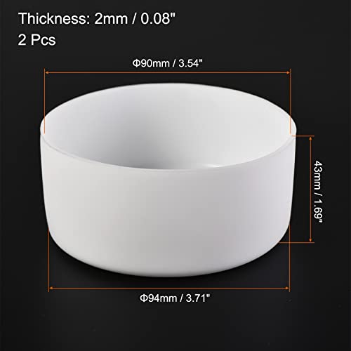 Sourcing Map 2 Protège-bouteille silicone blanc 90mm antidérapant