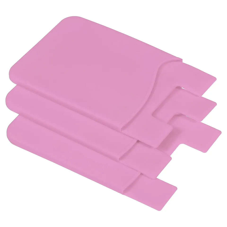 sourcing map Electronics porte-cartes adhésif rose lot 3 silicone