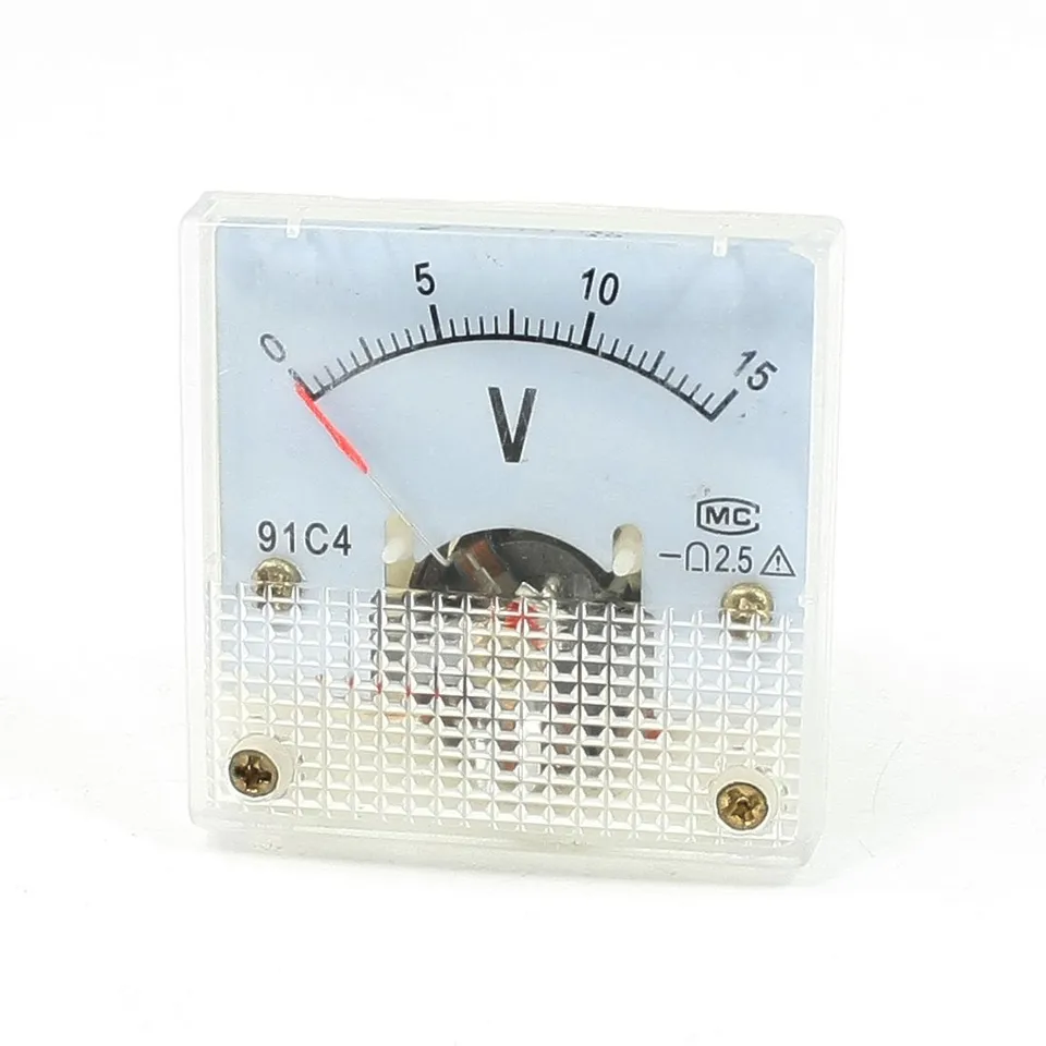 Sourcingmap Voltmètre analogique 91C4 DC 0-15V
