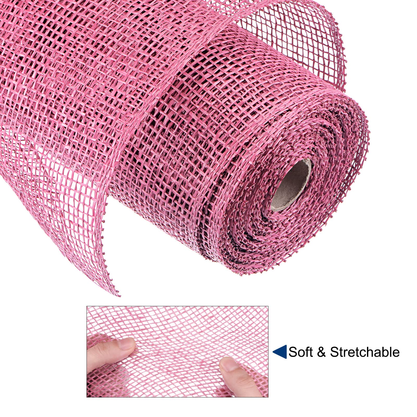 Sourcingmap Home & Garden ruban toile de jute rose 25,4 cm x 9 m
