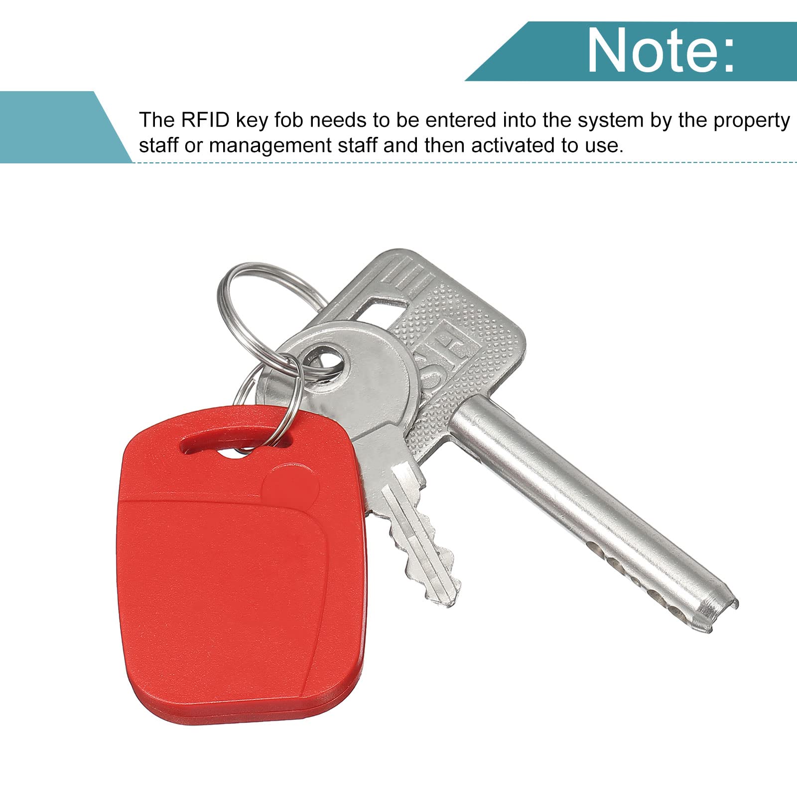 sourcing map M1 porte-cles RFID 13,56 MHz rouge x12 lecture seule