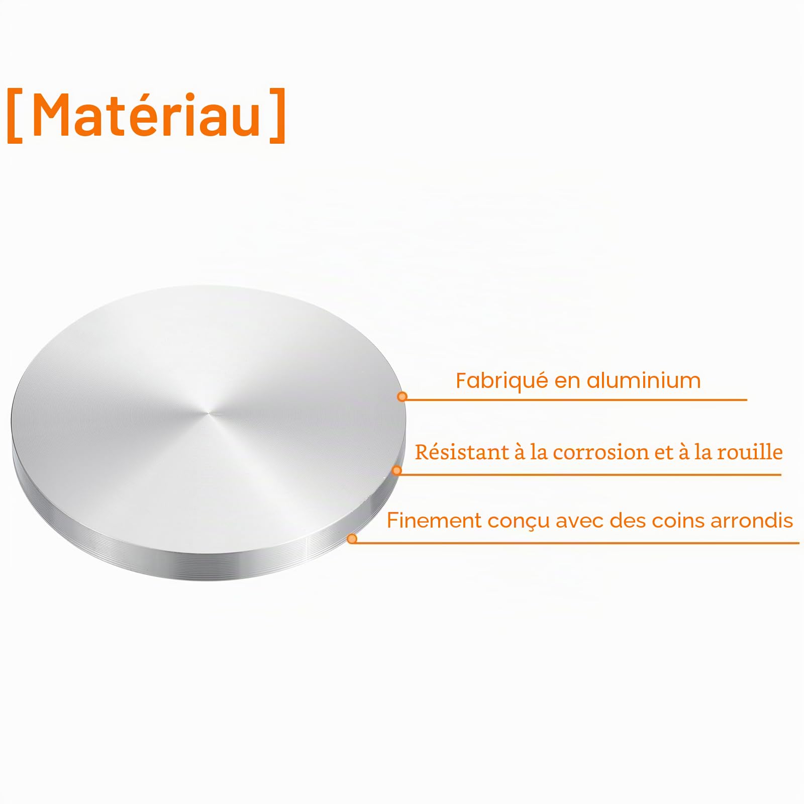 SOURCINGMAP Industrial Disque Aluminium Rond 80mm M10 Table Verre