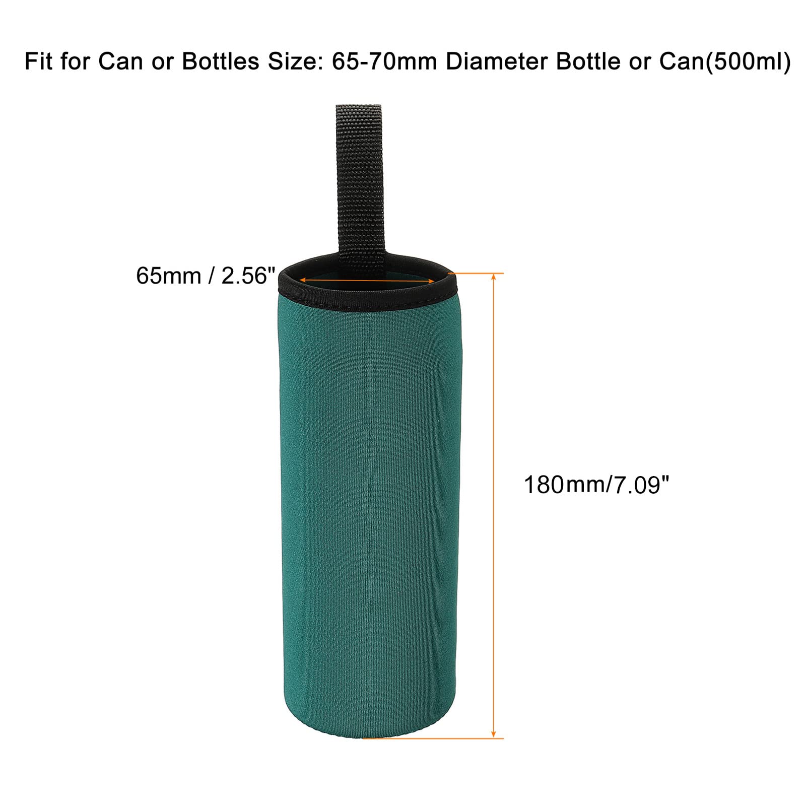 sourcing map Manchon bouteille néoprène vert profond lot de 2