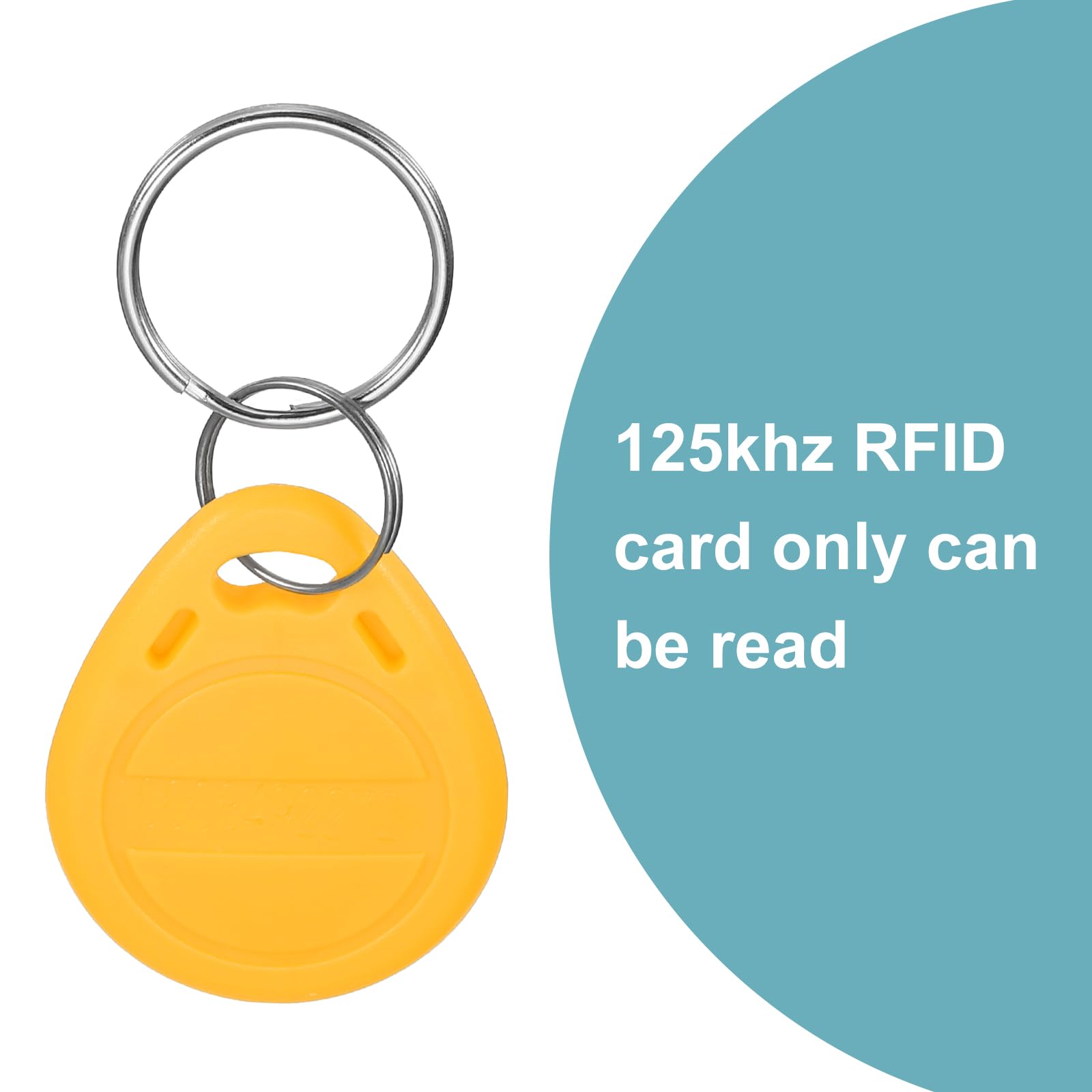 sourcing map badge RFID 125kHz jaune porte-clés lot 10